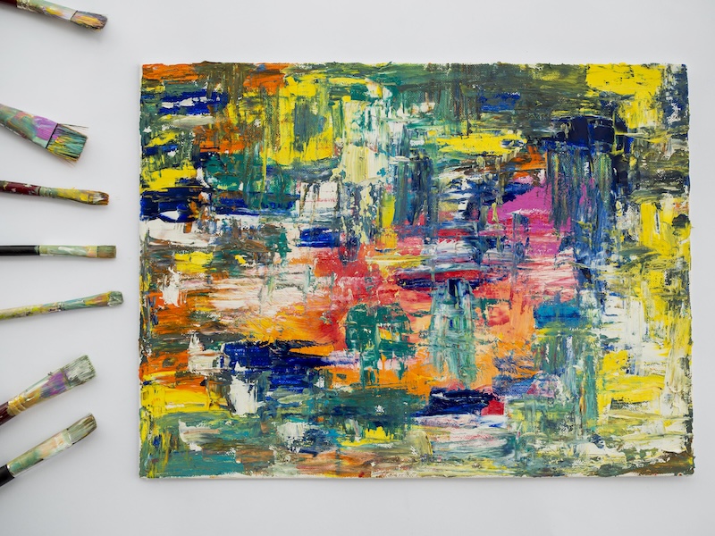 Canvas med penslar